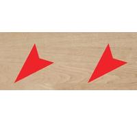 Desconocido Vinilo de Corte Pegatina Flecha Gancho Pack de 2 Unidades 3x4.5cm Cada una (Rojo)