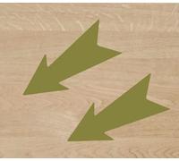 Desconocido Vinilo de Corte Pegatina Flecha Gancho Pack de 2 Unidades 8x3.5cm Cada una (Dorado)