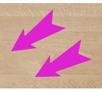 Desconocido Vinilo de Corte Pegatina Flecha Gancho Pack de 2 Unidades 8x3.5cm Cada una (Rosa)