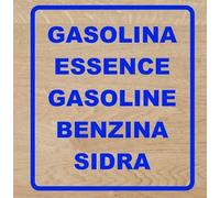 Desconocido Vinilo de Corte Pegatina Gasolina BENZINA Sidra 15x13,5cm (Azul Oscuro)