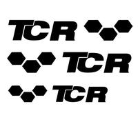 Desconocido Vinilo de Corte Pegatina Kit TCR 2 Pegatinas 25 cm + 1 Pegatina 20cm (Negro)