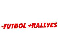 Desconocido Vinilo de Corte Pegatina Menos Futbol Mas Rallyes 18x2cm (Rojo)