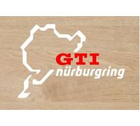 Desconocido Vinilo de Corte Pegatina Nurburgring GTI 8x7.5cm (Blanco)