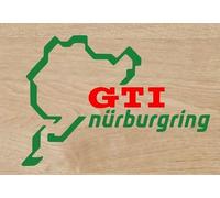 Desconocido Vinilo de Corte Pegatina Nurburgring GTI 8x7.5cm (Verde Oscuro)