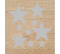 Desconocido Vinilo de Corte Pegatina Pack 9 Estrellas tamaño Variado, 5cm, 4cm y 2cm (Gris Claro)
