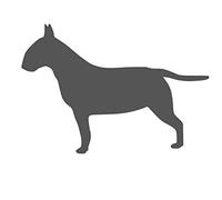 Desconocido Vinilo de Corte Pegatina Silueta Bull Terrier 10x7cm (Gris Oscuro)