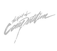 Desconocido Vinilo de Corte Pegatina The Spirit of Competition 15,5x10 cm (Gris Claro)