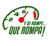 Desconocido Vinilo de Corte Pegatina Y si rompe Que rompa! 13x9cm (Verde Oscuro)