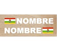Desconocido Vinilo Pegatina Pareja Nombre + Bandera La Rioja 16cm Aprox Personalizable