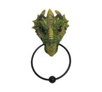 Descontrado de puerta vintage: escultura de dragón artesanal, figura de pared de resina | Ganadores decorativos clásicos para puertas frontales, diseño de café temas, casas de estilo de castillo, pare