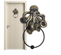 Descontrado de puerta vintage: escultura de dragón artesanal, figura de pared de resina | Ganadores decorativos clásicos para puertas frontales, diseño de café temas, casas de estilo de castillo, pare