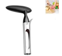 Descorazonador de manzanas,Apple Corer removedor de Peras, descorazonador peras de acero inoxidable,Saca Corazon Manzana con mango de ABS,práctico utensilio de cocina,negro