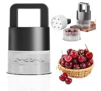 Descorazonador para cerezas, removedor de granos de cereza con protección contra salpicaduras, extracción rápida y fácil, ayudante de cocina portátil ideal para cerezas frescas, pasteles, postres y