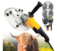 Descornador eléctrico de ganado, máquina cortadora de cuerno portátil para ganado, incluye 2 hojas de sierra de acero y guantes, tamaño del cuerno ≤85 mm, 1700 W, 8500 rpm