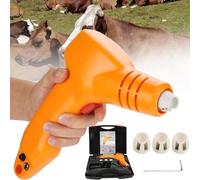 Descornador eléctrico inalámbrico, máquina de deshorning de calentamiento rápido para ganado, terneros, corderos, cabras y ovejas, herramienta eficaz de extracción de cuernos, diseño compacto
