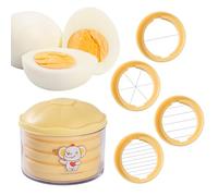 Descortador de huevos para huevos duros, 4 en 1 cortador de huevos metálicos, picadora manual resistente para preparaciones culinarias Tomate Queso Verduras Ensalada casera
