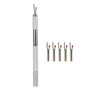 Descosedor de costura 6PCS Sewing Seam Cutter Metal Ripper Set with 5Pcs Replacement Blade Handle Stitch Unpicker for Needlework DIY Craft(Silver)