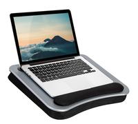 Descripcin de la vuelta de espuma de memoria Lapgear con reposo en la mueca y ranura de medios - mediano - carbono plateado - se adapta a las c