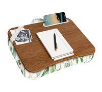 Descripcin de la vuelta del diseador de Lapgear con soporte para telfono y repisa del dispositivo - Hojas de acuarela - se adapta a las computador