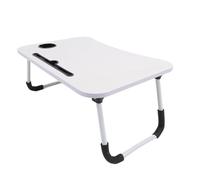 Descripción de la Cama, Mesa de Bandeja Portátil Conveniente Estable para Estudiantes de Oficina (White)