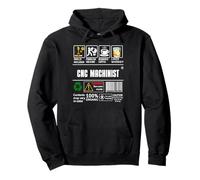 Descripción del maquinista CNC Etiqueta de definición Café y Whisky Sudadera con Capucha