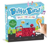 Descubre colores con Libros Musicales Ditty Bird Toca y Siente: Juguetes Montessori divertidos y recursos sensoriales para niños de 1 a 3 años. Libro interactivo resistente para bebés.