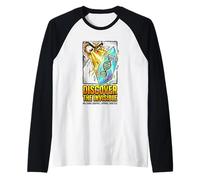Descubre el ADN Invisible Genética Ciencia Biología Camiseta Manga Raglan