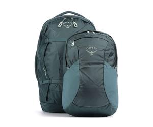 Descubre el compañero perfecto para tus aventuras con la Osprey Fairview 55, una mochila de viaje ligera pero espaciosa diseñada especialmente para mujeres. Fabricada con poliéster duradero y sin PFC,