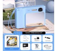 Descubre el poder de la fotografía con esta cámara portátil de alta resolución de 48 MP (azul + 64G)