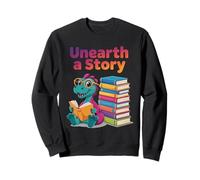 Descubre una Historia: Lindo Dinosaurio de Lectura Sudadera