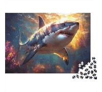 Descubrimiento oceánico 1000 Piezas Puzzle tiburón de Papel para Adultos Entrenamiento Mental Educativo Decoración Marina 70x50cm/1000pcs