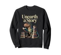 Descubrir un Dinosaurio de la Historia Leyendo un Libro de Biblioteca Sudadera