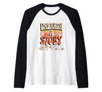 Descubrir un Libro de Cuentos Gansos Camiseta Manga Raglan