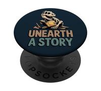 Descubrir una Historia T-Rex Leyendo un Libro PopSockets PopGrip Adhesivo