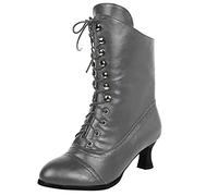 Descuentos Botas Vintage Zapatos de Tobillo para Mujer Botas Tacones Botas de Mujer con Junta Botas de Nieve 36, gris, 37 EU