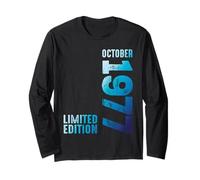 Desde Octubre 1977 Año 1977 Retro 1977 Vintage Edición 1977 Manga Larga