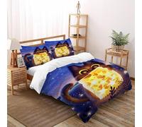 Deseando un Gato pequeño Edredón De Fibra De Doble Capa Suave Y Cómodo Chaqueta De Edredón De Microfibra Impresión 3D Juego De 3 Piezas En La Cama Double（200x200cm）