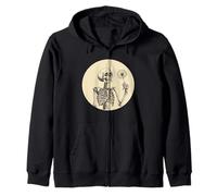 Deseando una brisa de diente de león para los amantes de los esqueletos y los huesos Sudadera con Capucha