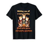 Deseándoles a todos una noche acogedora llena de ronroneos y turba Camiseta
