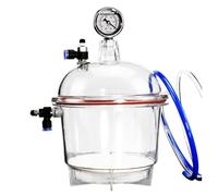 Desecador Al Vacío, Tarro De Secado De Laboratorio De Acrílico De 250 Mm, Desecador De Laboratorio con Manómetro, Tarro Sellado De Plástico De Policarbonato, para Secado Y Almacenamiento Al Vacío