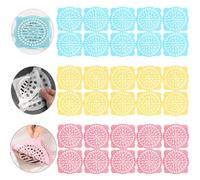 Desechable Rejilla Desague Ducha Floor Drain Sticker, Smavles 30Pcs Atrapapelos Ducha de la Ducha para Evitar Que los Desagües Obstruidos Accesorios de Baño,Esenciales para la Cocina,Fregadero,Bañera