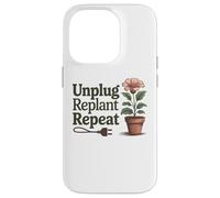 Desenchufe Replantar Repetir - Salud Mental Actitud Positiva Carcasa para iPhone 14 Pro