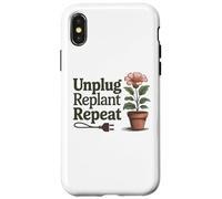 Desenchufe Replantar Repetir - Salud Mental Actitud Positiva Carcasa para iPhone X/XS