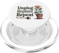 Desenchufe Replantar Repetir - Salud Mental Actitud Positiva PopSockets PopGrip para MagSafe