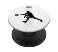 Desenfoque de línea de Base de Tenis - Tommy Paul PopSockets PopGrip Adhesivo