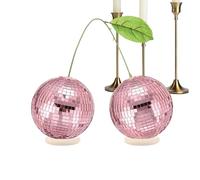 Desenfriador de espejo brillante - Acento de mesa de disco de cereza brillante, decoración de eventos de captura ligera | Decoración de celebración, parte de Navidad, centro del club, fiesta de s