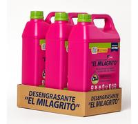 Desengrasante 5 Litros, Limpiador quitagrasas El Milagrito, Quitagrasas ElMilagrito, Multiusos para Cocina, Hornos, Microondas, Industrial y Más, Formato Ahorro, 3 Garrafas de 5 Litros