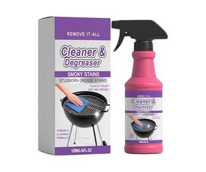Desengrasante Aerosol De Acción Rápida Parrillas Alta Resistencia, 120ML Limpiador Desengrasante Parrillas BBQ, Limpiador Desengrasantes Hornos Parrilla, Elimina Manchas Aceites Grasa Cocina Parrilla