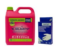 Desengrasante El Milagrito 5 Litros (1) + Guantes de Latex 10 unidades Sanyc