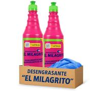 Desengrasante Push Pull, Limpiador quitagrasas El Milagrito, Quitagrasas ElMilagrito, Multiusos para Cocina, Hornos, Microondas, Industrial y Más, Formato Ahorro, 2 Botes de 1 Litro